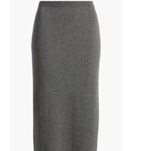 EILEEN FISHER 100% WOOL MIDI SKIRT SIZE XL DARK CHARCOAL